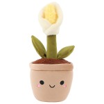 Botanical Garden White Calla Lily Plush in Pot 20 cm