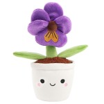 Botanical Garden Purple Pansy Plush in Pot 17 cm