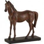 Horse Statue in Brown Resin