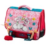 Diddl and Diddlina school satchel pink flowers and butterflies