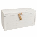 White stained pine wood chest