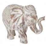 Great patina white elephant statuette 30 cm