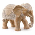 Great patina white elephant statuette