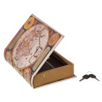 world map safe book box