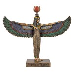 Egyptian goddess Isis winged figurine bronze effect 25 cm