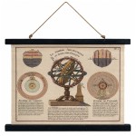 Vintage armillary sphere hanging canvas 60 x 43 cm