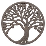 Tree of life wrought iron trivet cast iron look 21.5 cm