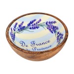 Mango wood bowl with Provence lavender design 15 cm