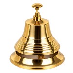 Brass counter bell gold finish push button 12.5 cm