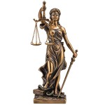 Lady Justice Themis statue bronze effect resin 20 cm