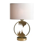 Saida and Gold and Beige table lamp