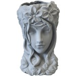 Grey female face planter
