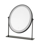 Adjustable black LED vanity mirror