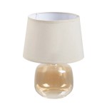 Beige gold glass table lamp 37 cm