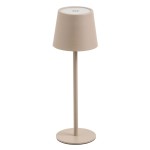 Greige Cordless LED Touch Lamp 27 cm USB Rechargeable
