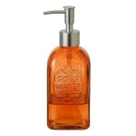 Amber glass soap dispenser  19 x 9 x 7 cm