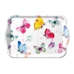 Small Rectangular Tray  Colorful Butterflies