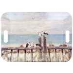 Large Rectangular Tray Blue  Seagulls on the Quay Pattern