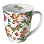 Fine porcelain mug  Gingerbread & Christmas decorations