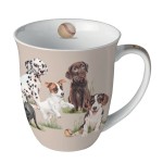 Fine Porcelain Mug  Playful Puppies  11 cm