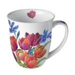 Fine Porcelain Mug  Tulips of Joy  11 cm