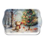 Christmas mini tray  Hedgehog and Christmas tree  Ambiente