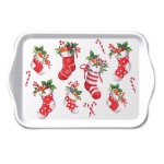 Christmas mini tray  Festive red stockings  Ambiente