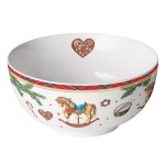 Ambiente Christmas rocking horse porcelain bowl 400 ml