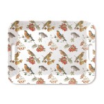 Rectangular tray birds and berries  46.5 x 32.5 cm