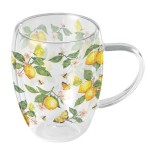Double-Walled Mug  Lemons & Butterflies