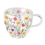 Double-Walled Tea Cup  Spring Flowers