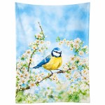 Ambiente Blue Tit Cotton Kitchen Towel 70 x 50 cm