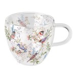 Double-Walled Tea Cup  Birds & Blossoms