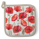 Floral kitchen pot holder poppy design 20 � 20 cm