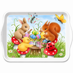 Easter animals melamine mini tray 20.5 x 13.5 cm