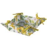Lemon Cotton Bread Basket 20 x 20 x 7 cm