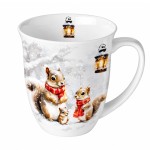 Winter Squirrel Fine Porcelain Mug 400 ml