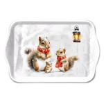 Melamine Mini Tray Winter Squirrel Family