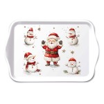 Melamine Mini Tray Santa Claus and Snowmen