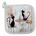 Ambiente Paris cats kitchen pot holder 20 x 20 cm