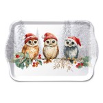 Melamine Mini Tray Christmas Owls