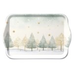 Melamine Mini Tray Winter Forest and Golden Stars