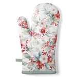 Christmas Floral & Red Berries Cotton Oven Glove 30 � 18 cm