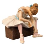 Degas The Waiting figurine ballerina resin statue 8.5 cm