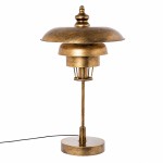 Gold retro lamp in patinated metal 68 cm