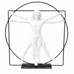 Leonardo da Vinci Vitruvian Man figurine 41 cm