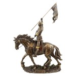 Joan of Arc on horseback figurine Parastone resin 30 cm