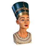 Decorative Bust Statue of Nefertiti � Colorful Egyptian Figurine