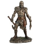 Viking Warrior with double axes figurine 15.5 cm