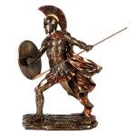 Achilles bronze effect resin statue 28.5 cm